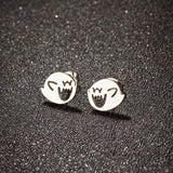 Aretes Boo Mario acero inoxidable