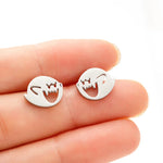 Aretes Boo Mario acero inoxidable