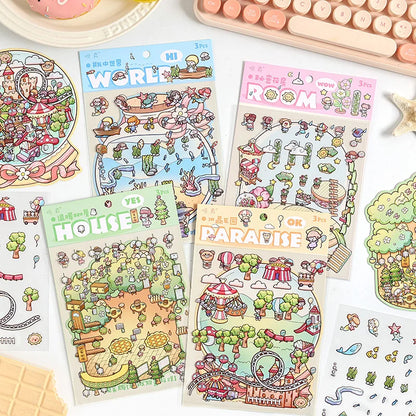 Set de stickers para diseñar espacios - 4 espacios