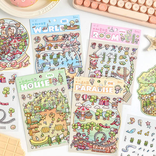 Set de stickers para diseñar espacios - 4 espacios