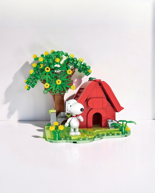Set original de bloques para armar de Snoopy