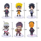 Set de 6 figuras Naruto 7 cm