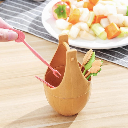 Set de 16 tenedores de hojas