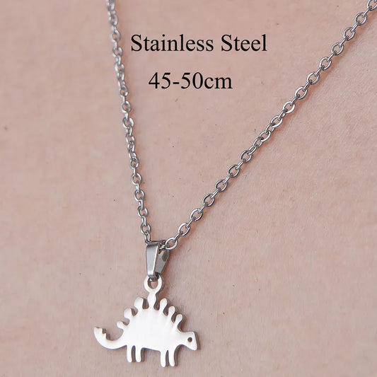 Collar dinosaurio acero inoxidable
