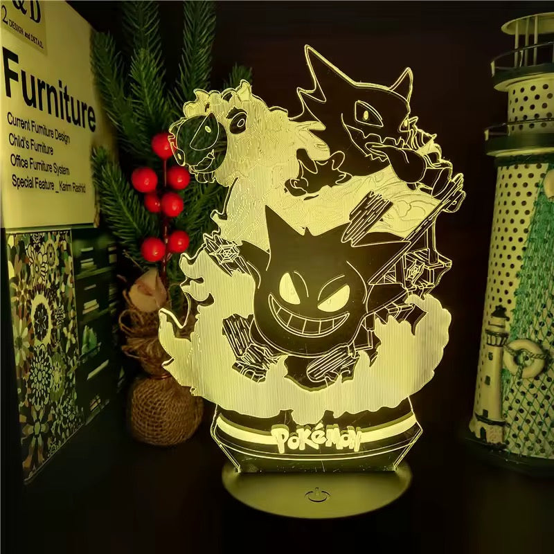 Lámpara Gastly, Haunter y Gengar LED