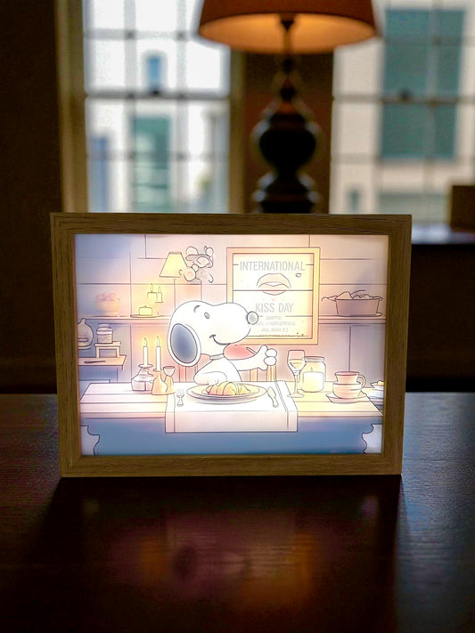 Cuadro con luz LED Snoopy