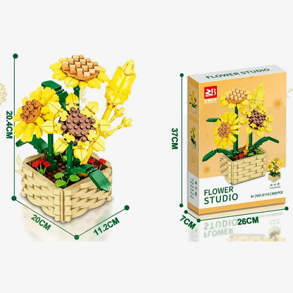 Set de bloques para armar de girasoles 20 cm (550 pcs)