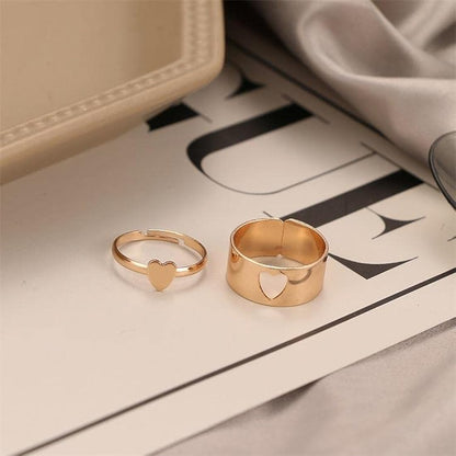 Set de anillos corazón