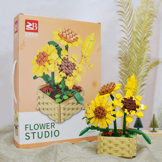 Set de bloques para armar de girasoles 20 cm (550 pcs)