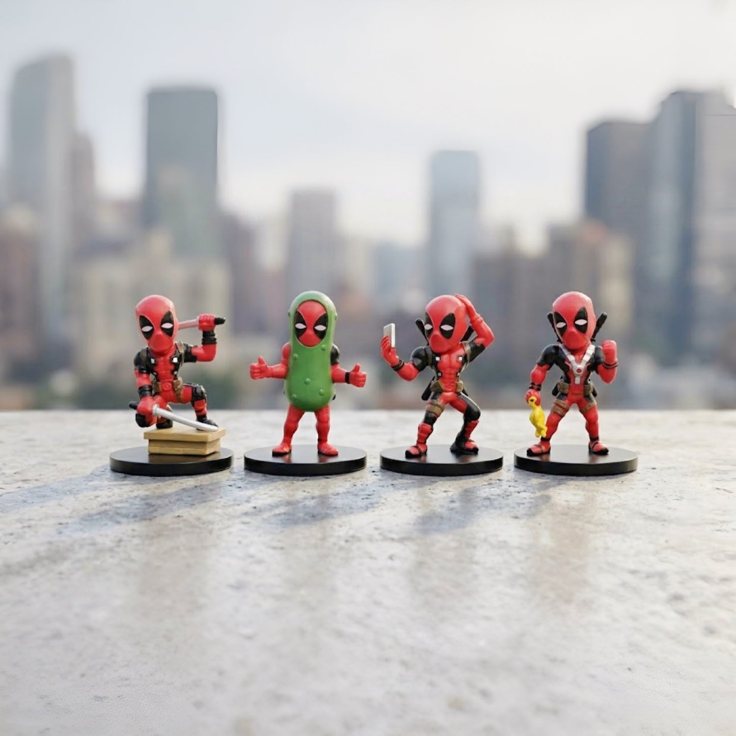 Set de 4 figuras de Deadpool