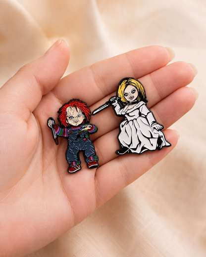 Set de pines de Chucky y Tiffany