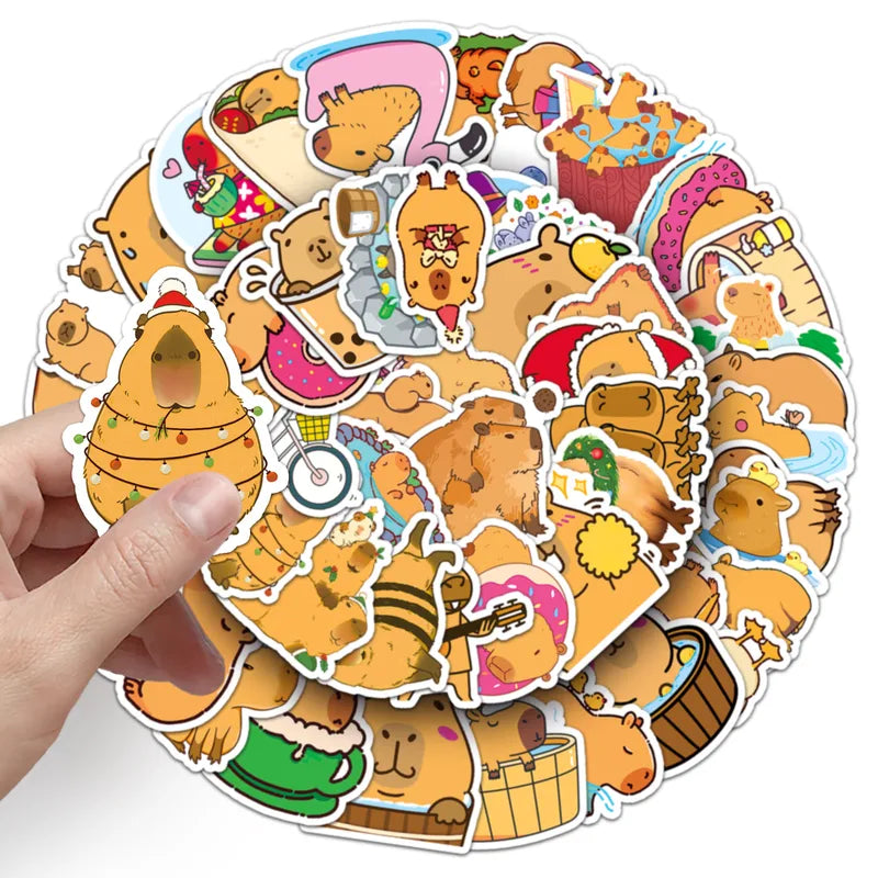 Set de 50 stickers de Capibara