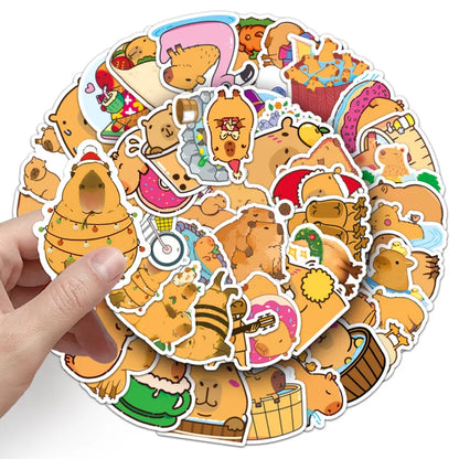 Set de 50 stickers de Capibara