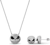 Set de aretes y collar Jack Skellington