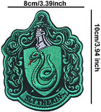 Parche bordado con velcro Slytherin 8 x 10 cm