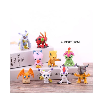 Set de 9 figuras Digimon 4-5 cm