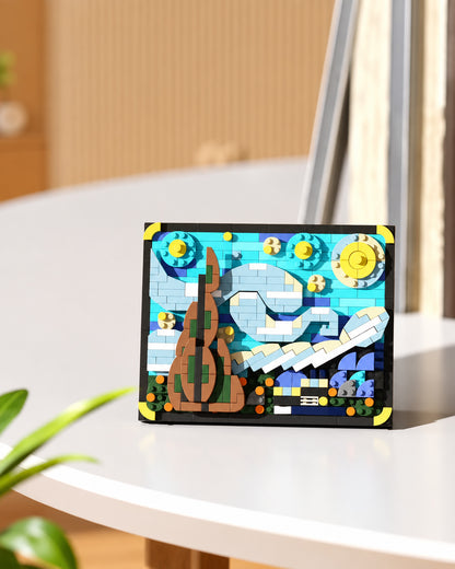 Bloques para armar Noche Estrellada van Gogh 9 x 6 x 11 cm