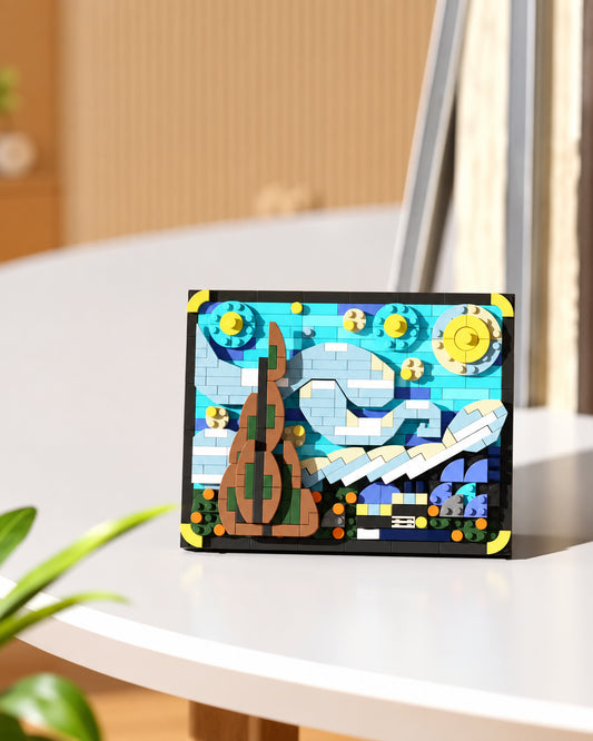 Bloques para armar Noche Estrellada van Gogh 9 x 6 x 11 cm