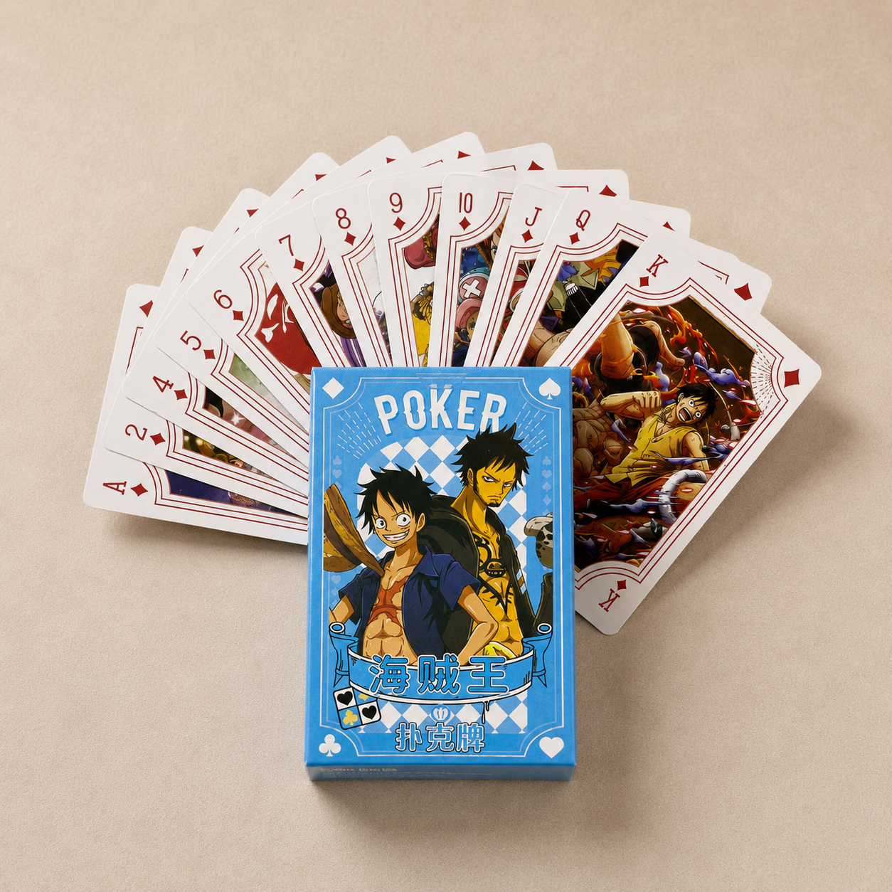 Juego de cartas naipe One Piece
