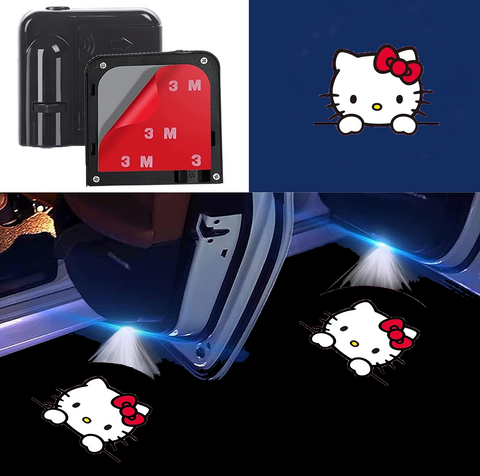 Set de 2 luces para puerta de auto Hello Kitty