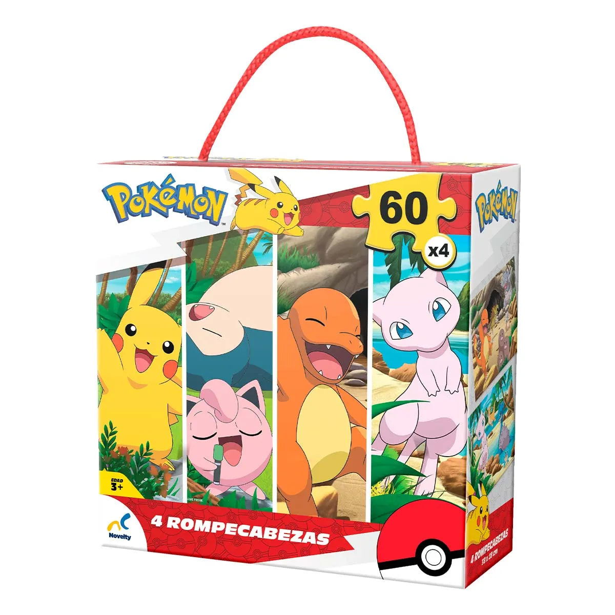 Set original de 4 rompecabezas Pokémon