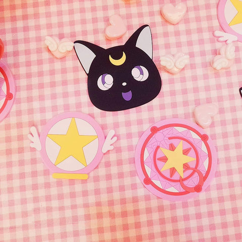Set de 3 portavasos de silicón Sailor Moonn y Sakura Cardcaptor