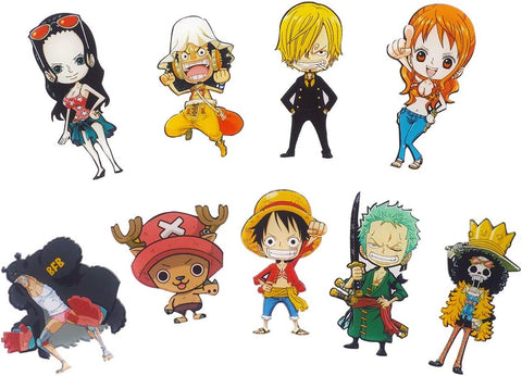 Set de 9 imanes para refrigeradora One Piece