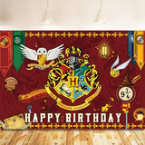 Tapiz para photobooth Happy Birthday de Harry Potter 210 cm x 150 cm