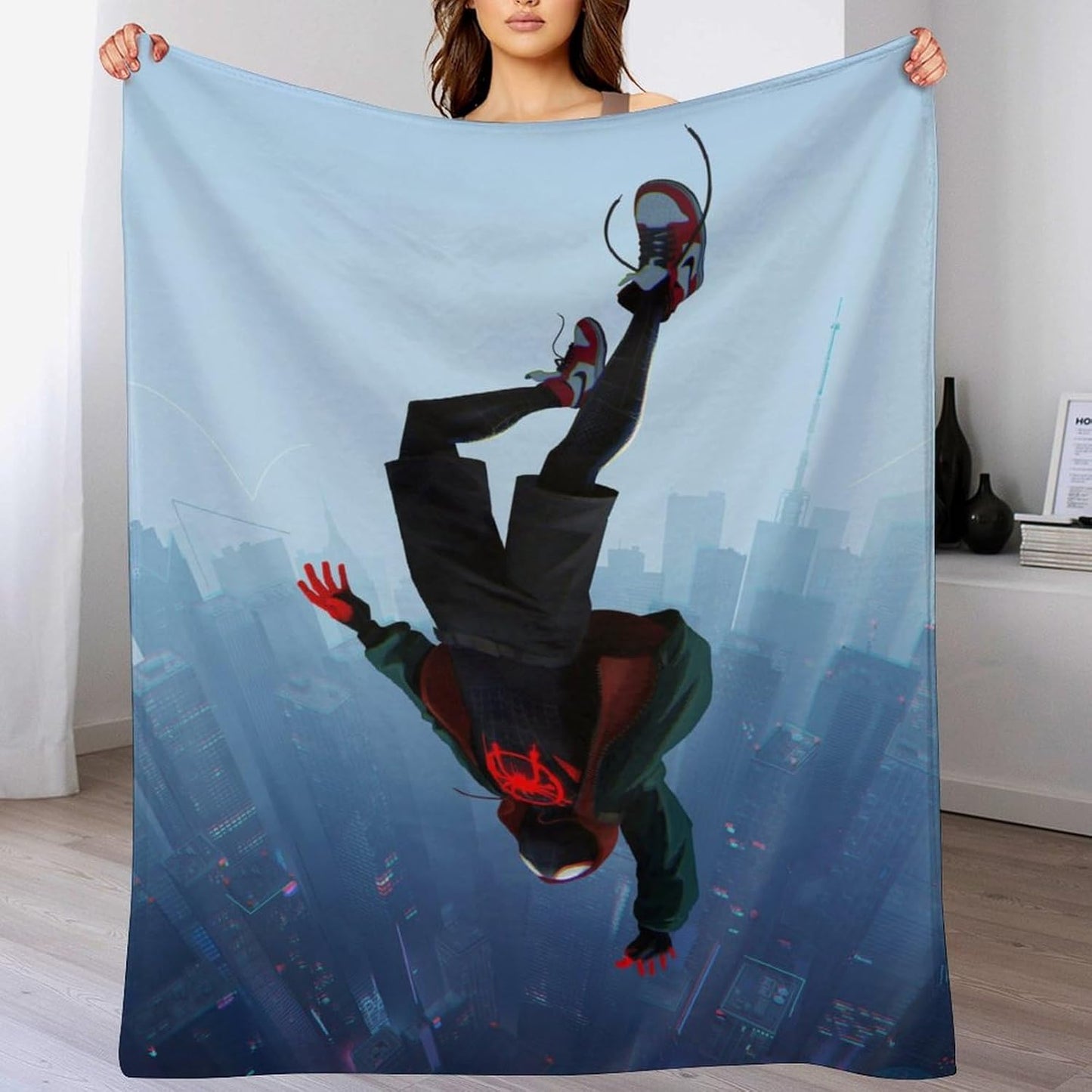 Cobija Spiderman Miles Morales 150 cm x 130 cm