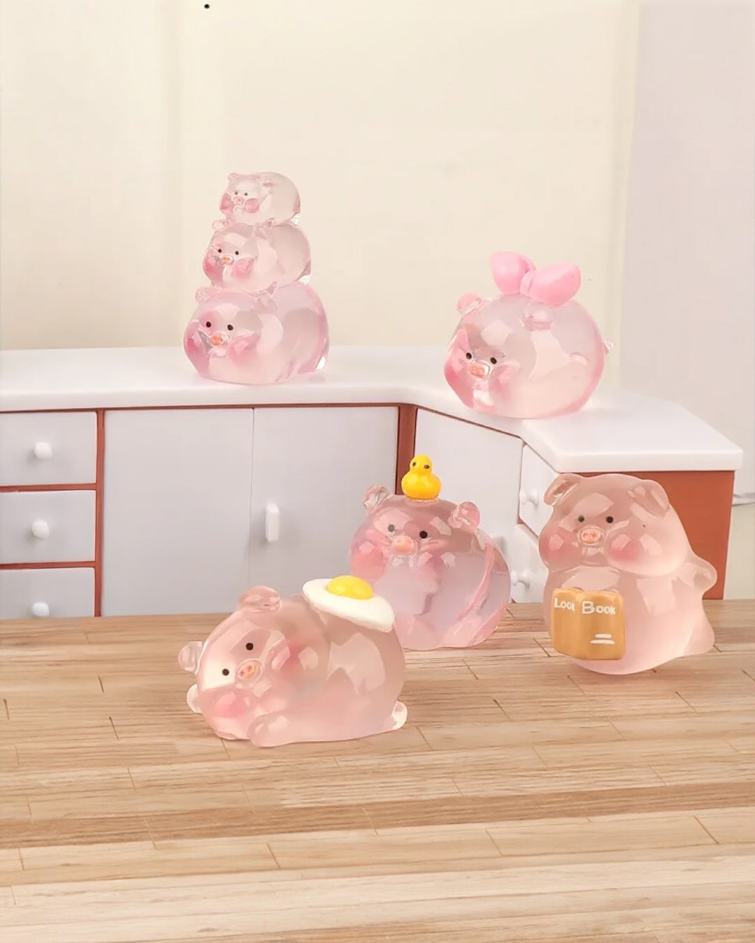 Set de 5 figuras chanchitos 3-4 cm