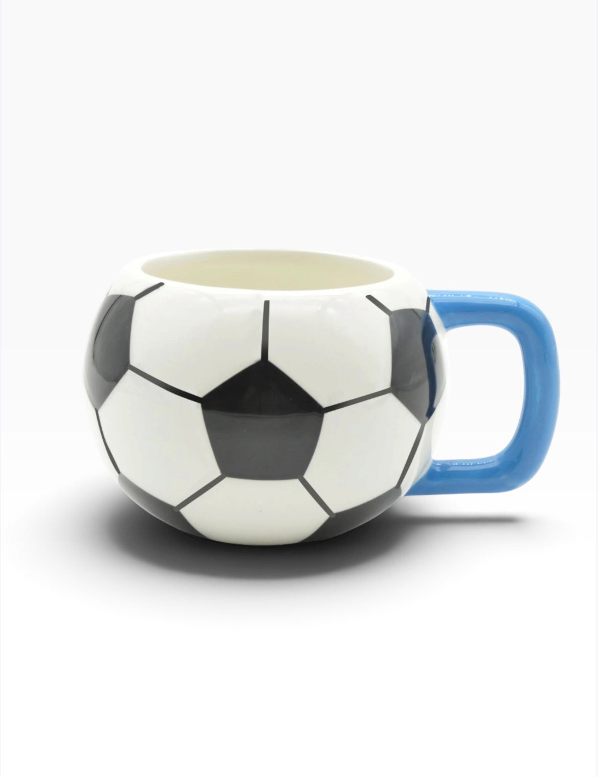 Taza cerámica de bola de fútbol