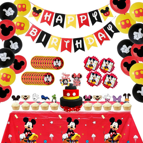 Set de decoración para fiesta Mickey Mouse 70 piezas