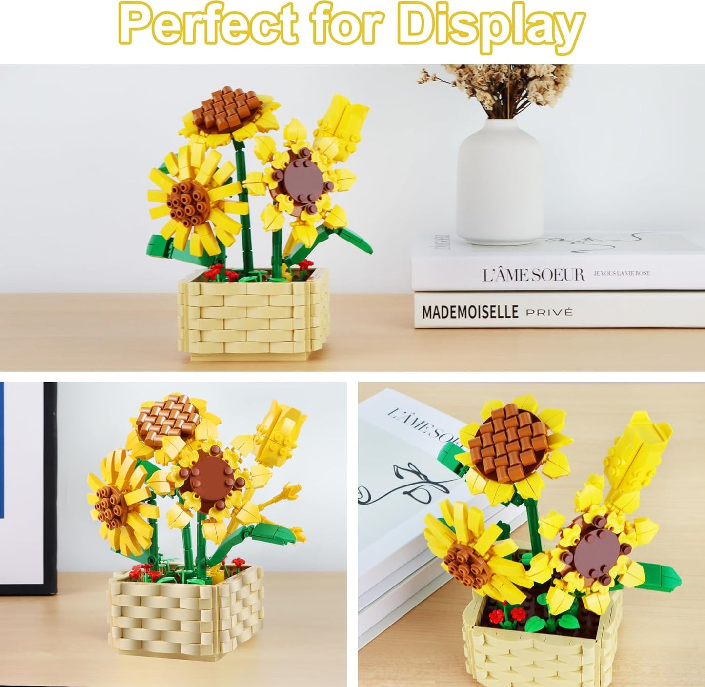 Set de bloques para armar de girasoles 20 cm (550 pcs)