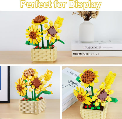 Set de bloques para armar de girasoles 20 cm (550 pcs)