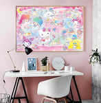 Tapiz de tela Sanrio 150 cm x 130 cm