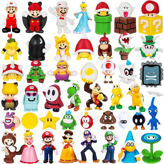 Set de 48 figuras Mario Bros 3-8 cm