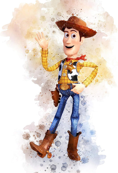 Set de 4 póster Toy Story en lienzo 20 x 25 cm (sin enmarcar)