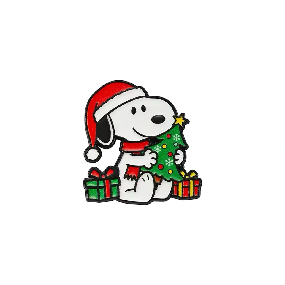 Pin Snoopy navideño