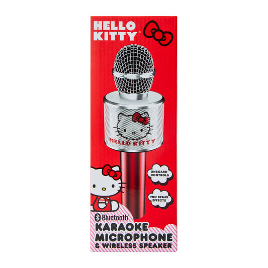 Micrófono para karaoke y altavoz inalámbrico original de Hello Kitty