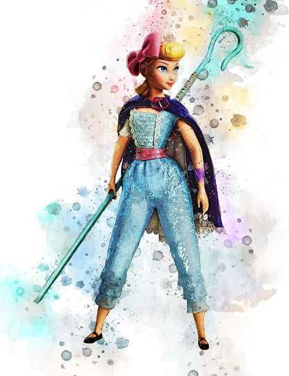 Set de 4 póster Toy Story en lienzo 20 x 25 cm (sin enmarcar)