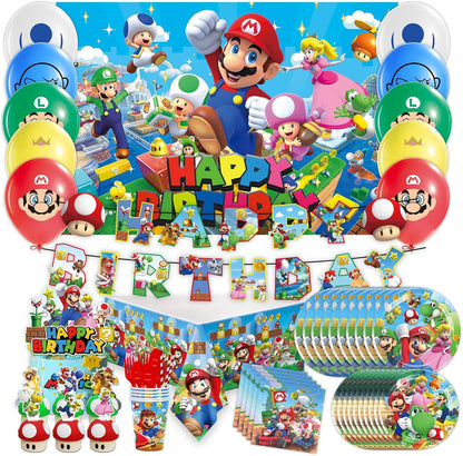 Set de decoración fiesta Mario Bros 106 piezas