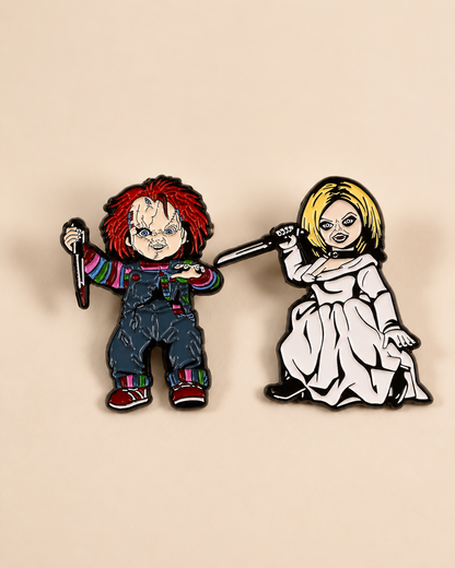 Set de pines de Chucky y Tiffany