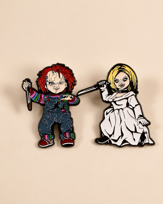 Set de pines de Chucky y Tiffany