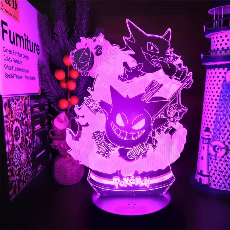 Lámpara Gastly, Haunter y Gengar LED