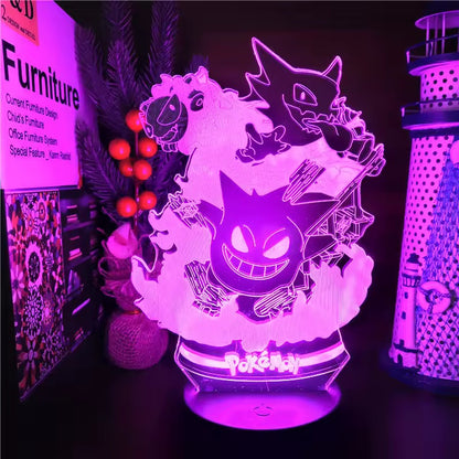 Lámpara Gastly, Haunter y Gengar LED