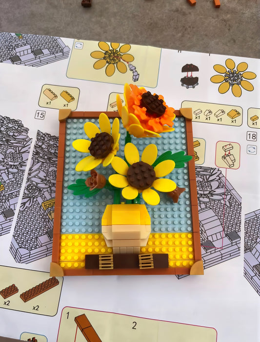 Bloques para armar Los girasoles van Gogh 9 x 6 x 11 cm