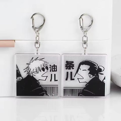 Set de llaveros acrílicos Satoru Gojo y Suguru Geto