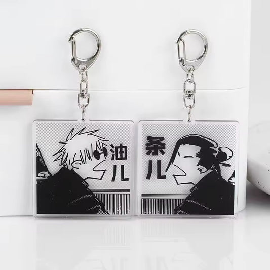 Set de llaveros acrílicos Satoru Gojo y Suguru Geto