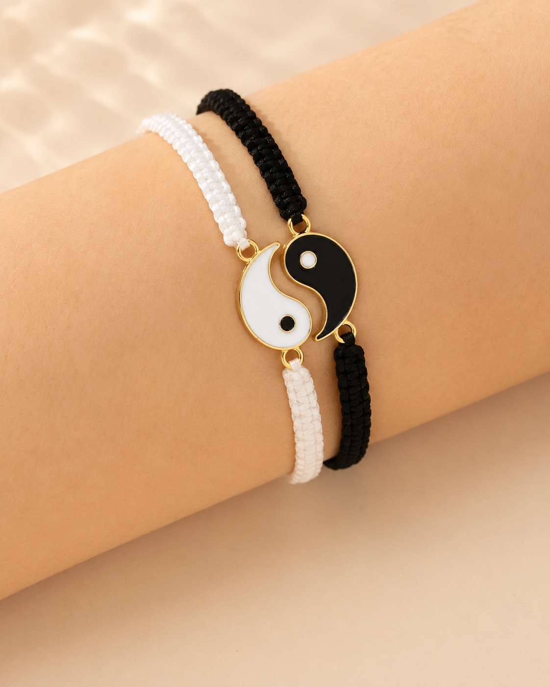 Set de pulseras ajustables Ying Yang