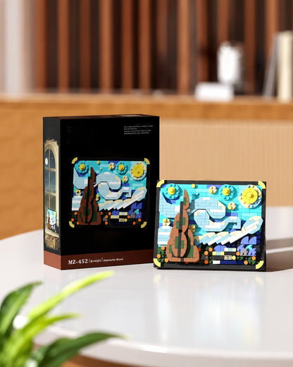 Bloques para armar Noche Estrellada van Gogh 9 x 6 x 11 cm